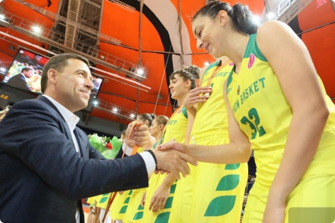 Евгений Куйвашев и Андрей Козицын посетили финал международного турнира «Кубок УГМК»